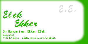 elek ekker business card